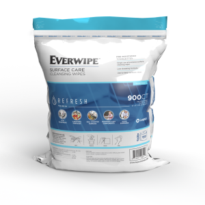Everwipe Quat Formula Cleaning & Deodorizing Wipes 6"x8" - 900 Pack